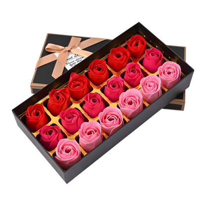 Rosas de Jabón Aromáticas – Caja Regalo con 18 Flores Perfumadas