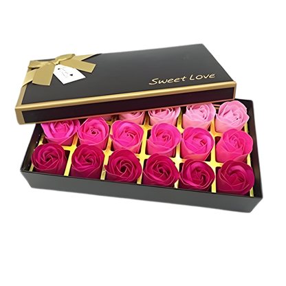 Rosas de Jabón Aromáticas – Caja Regalo con 18 Flores Perfumadas